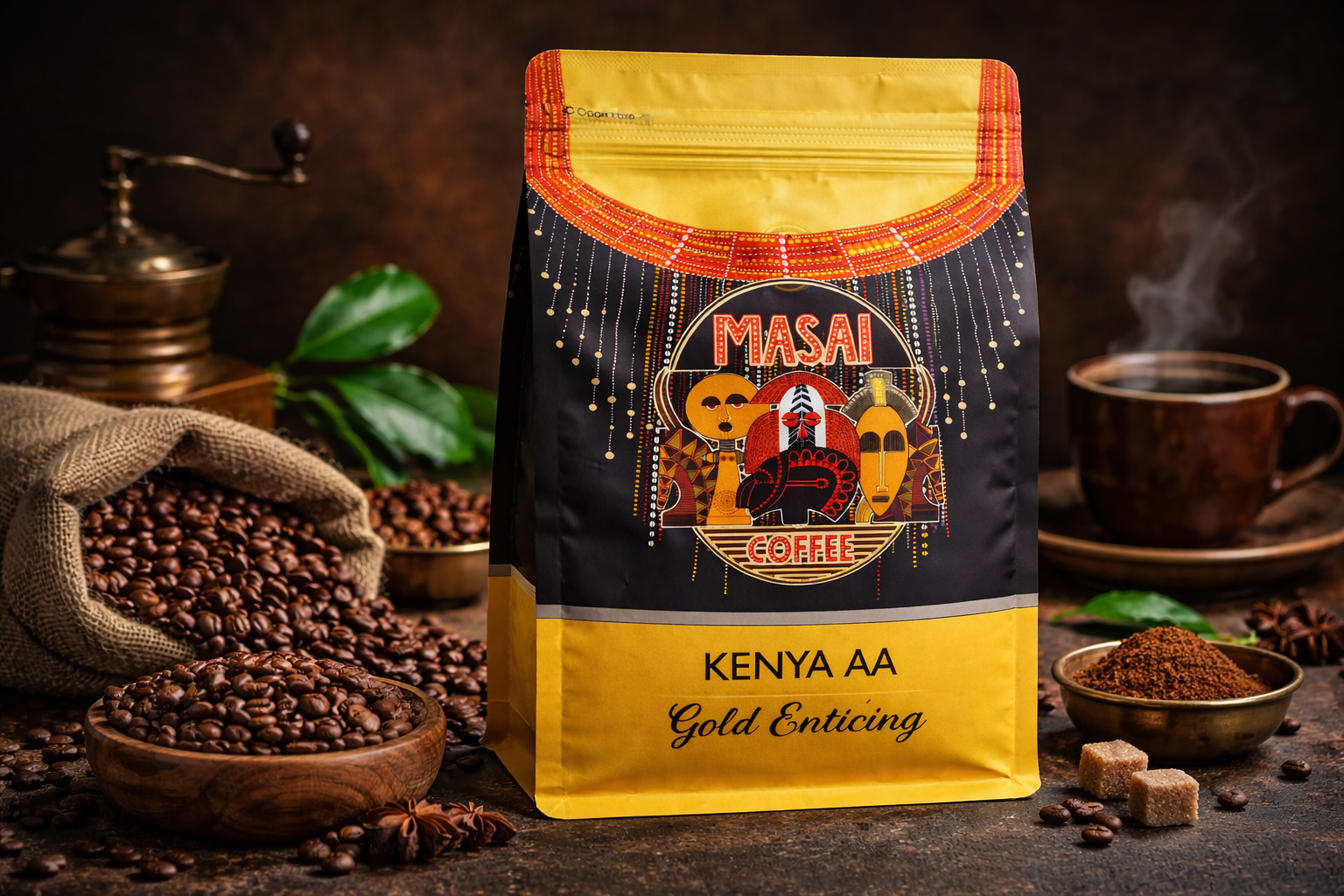 Masai Coffee Kenya AA – Gold Enticing Premium Roast