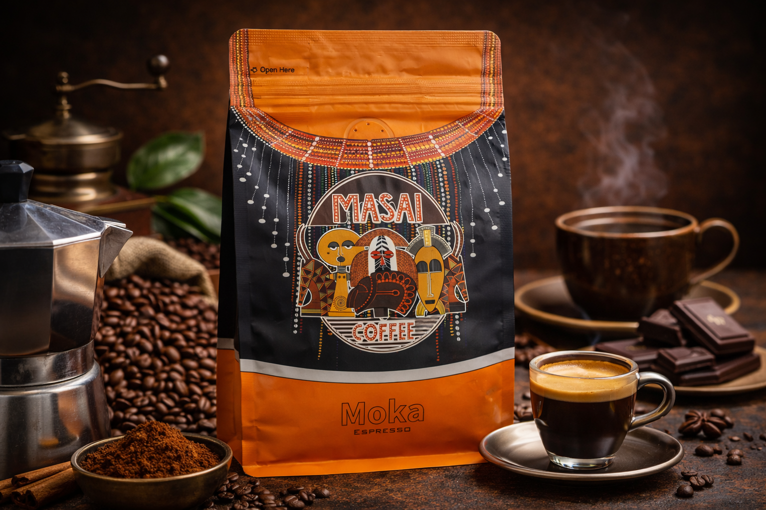 Masai Coffee Moka Espresso – Premium Kenyan Espresso Blend